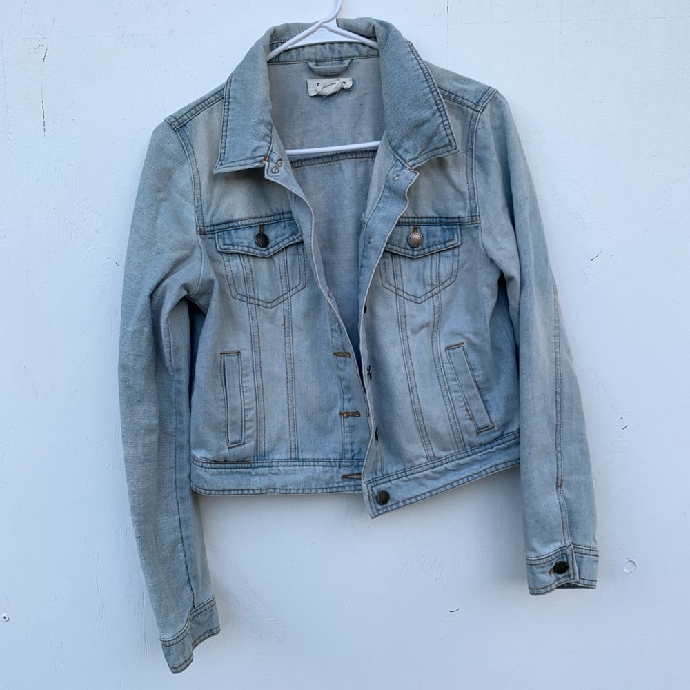 Crop top jean jacket